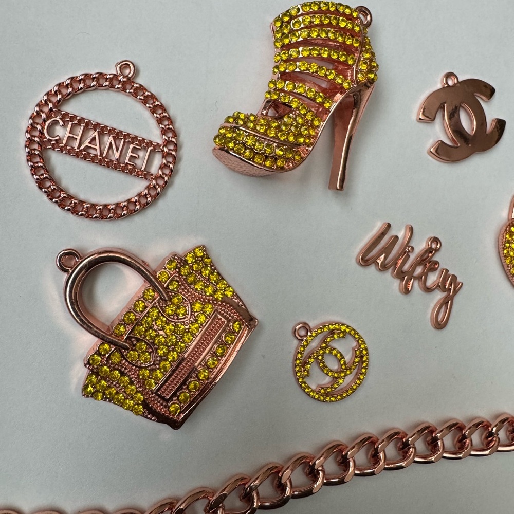 Chanel Rose Gold and Yellow Jewelry Set
